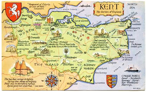 map of kent uk england